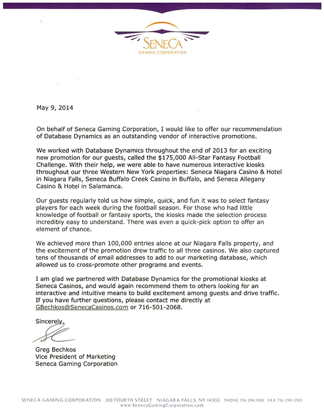 Seneca_Casinos___Recommendation_for_Database_Dynamics___May_2014